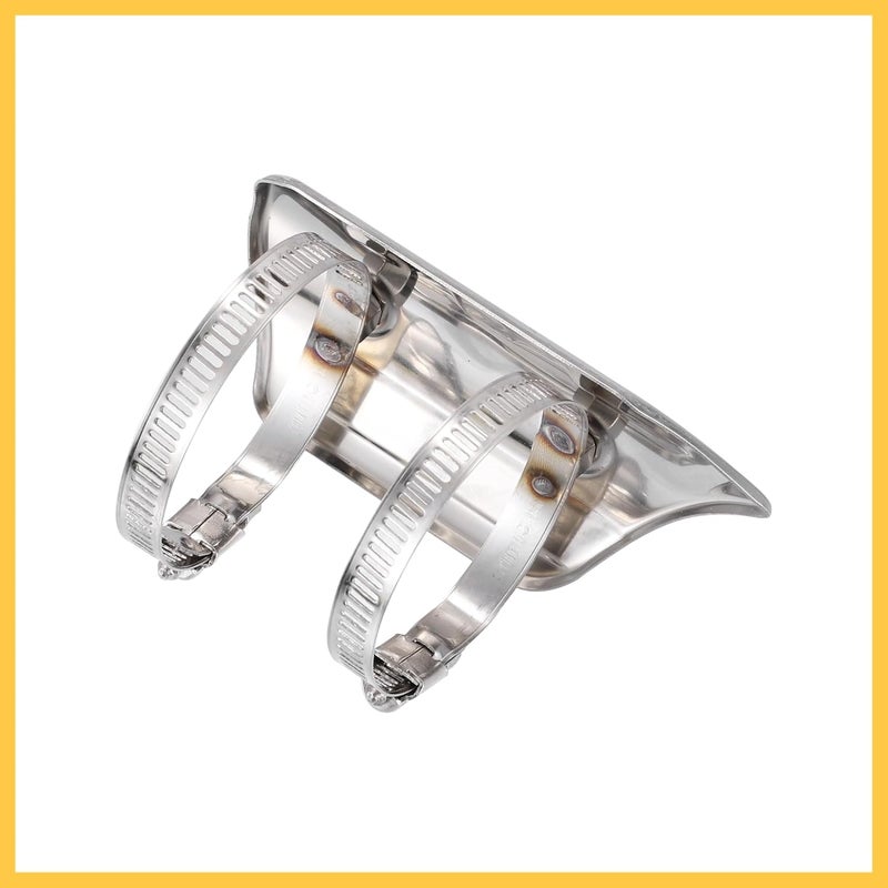 REPAIROCK 1 Set Universal Motorcycle ATV 4.69'' Exhaust Muffler Pipe Heat Shield Cover Guard Protector White Auto Replacement Parts - Image 5